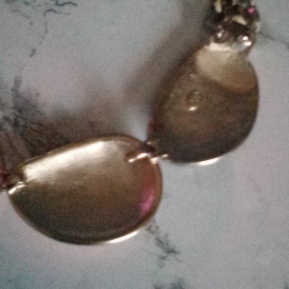 *Rare*  Vintage Trifari Pink/Peach and Black Enamel Silver Tone Neckace - Picture 7 of 9